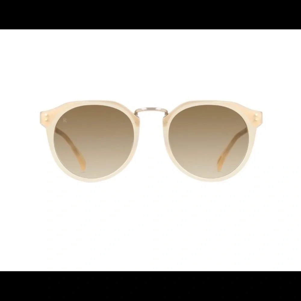 RAEN Cream Frame Sunglasses with Brown Gradient Lenses